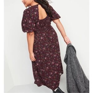 New With Tags Old Navy Burgundy Floral Dress